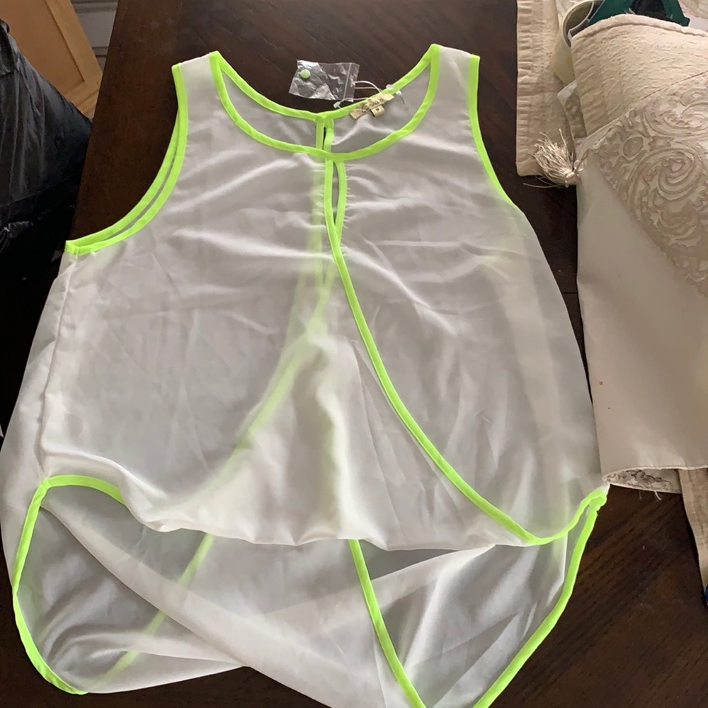 Sheer Cecico sleeveless top size M